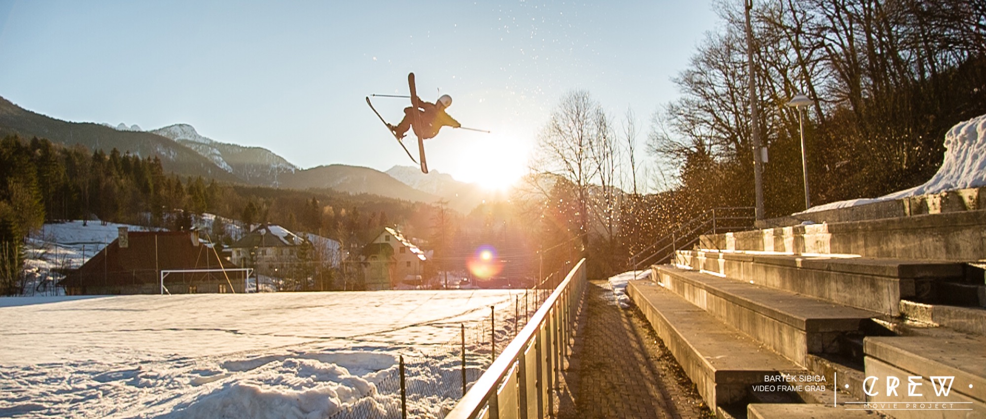 Bartek Sibiga freestyle jump in Tarvisio Italy